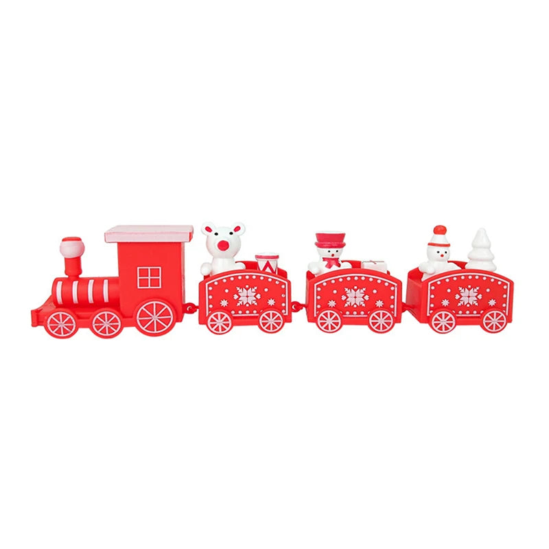 【S】Christmas Children's Party Dessert Table Accessories Christmas Plastic Train Ornament Festive Decorations
