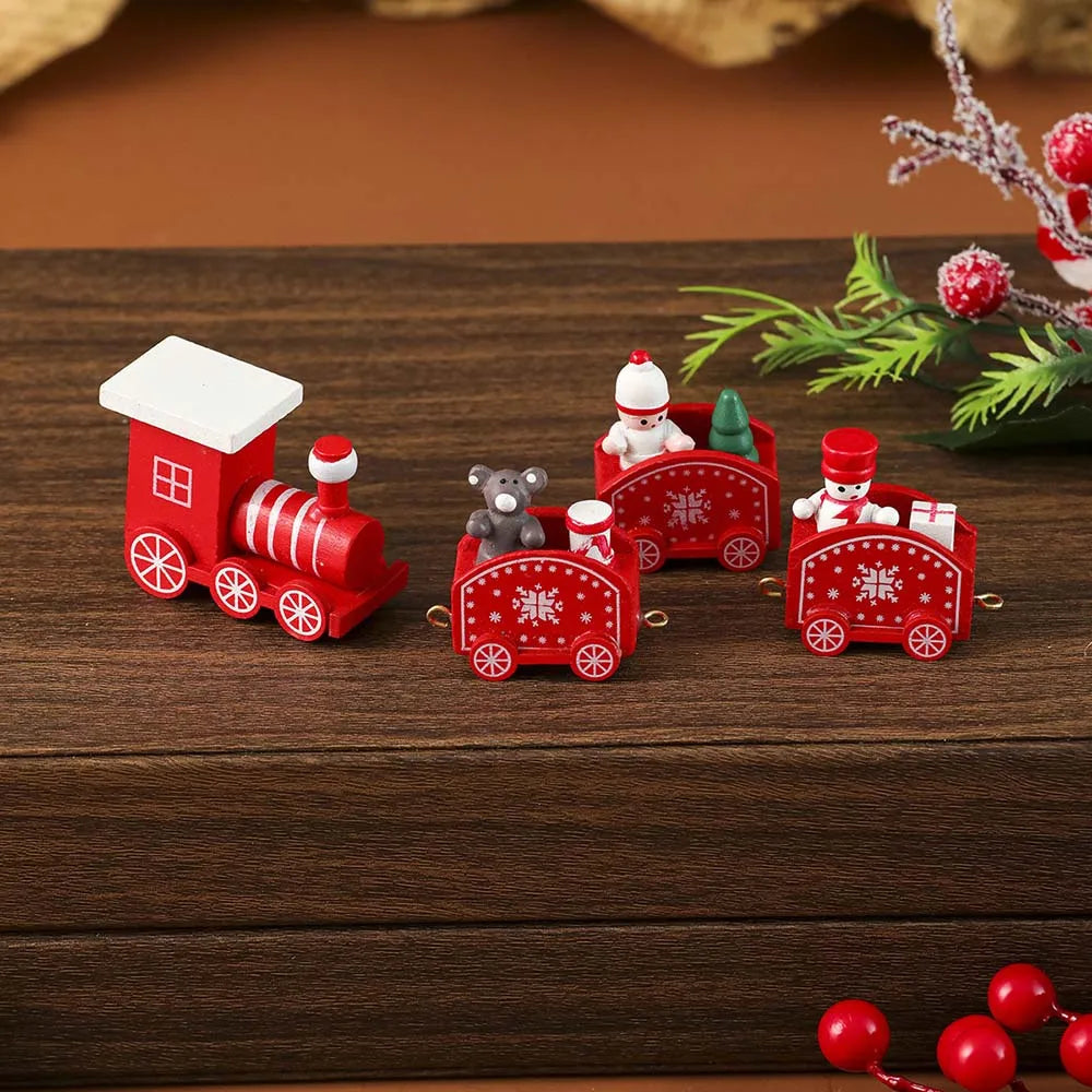 Christmas Wood Train,Merry Christmas Decorations For Home 2026,Christmas Ornament,New Year 2026 Gifts