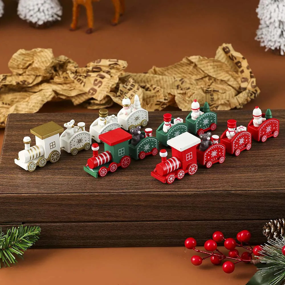 Christmas Wood Train,Merry Christmas Decorations For Home 2026,Christmas Ornament,New Year 2026 Gifts