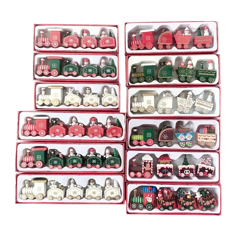 Christmas Wood Train,Merry Christmas Decorations For Home 2026,Christmas Ornament,New Year 2026 Gifts